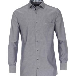 Casa moda “comfort fit” struktur mørk blå