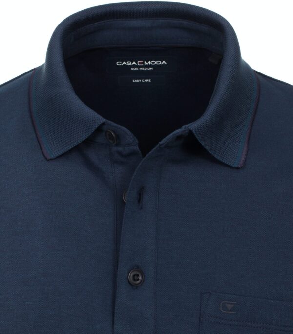 Casa Moda “easy care” polo med lomme saragossa sea - Billede 4
