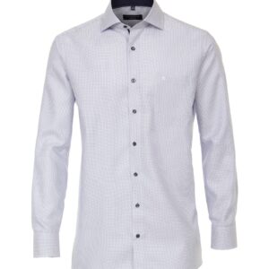 Casa Moda “comfort fit” lang ærmet skjorte Lysblå/hvid