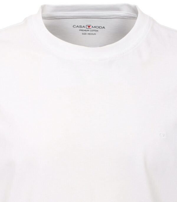 Casa Moda ensfarvet t-shirt hvid – Bild 4
