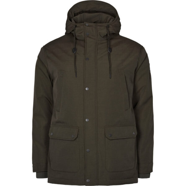 North 56denim parka med hætte Sort Oliven