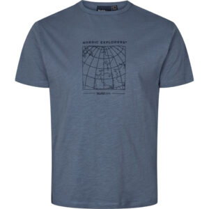 North 56°4 printet t-shirt Storm Blå TALL