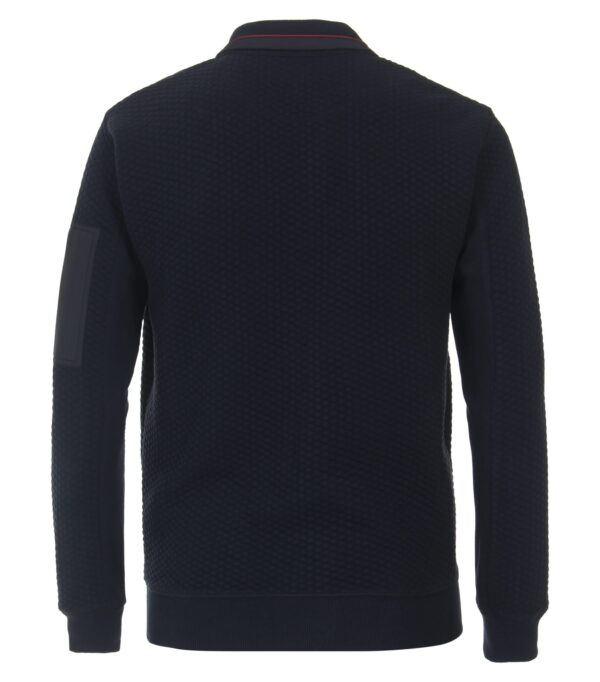 Casa moda sweat jakke med fede detaljer og bryst lomme marine blå – Bild 3
