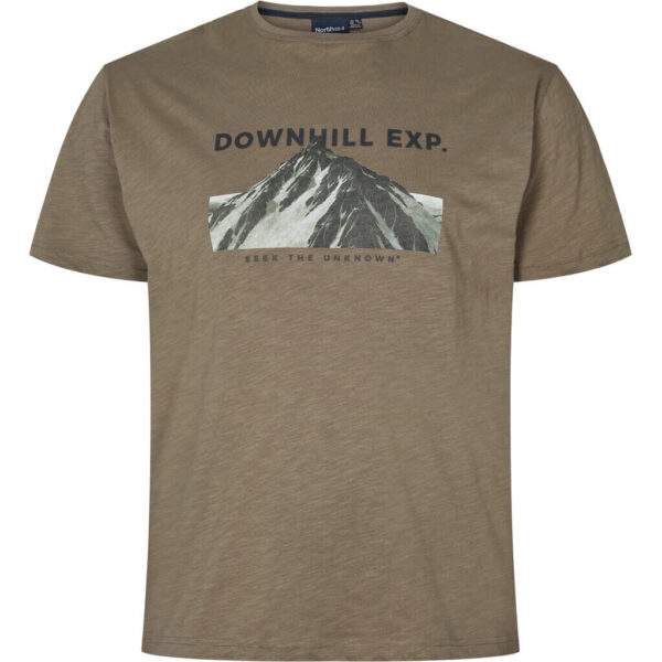 North 56°4 printet t-shirt oliven grøn