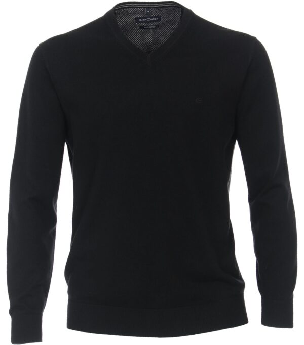 Casa moda v-hals pullover Sort