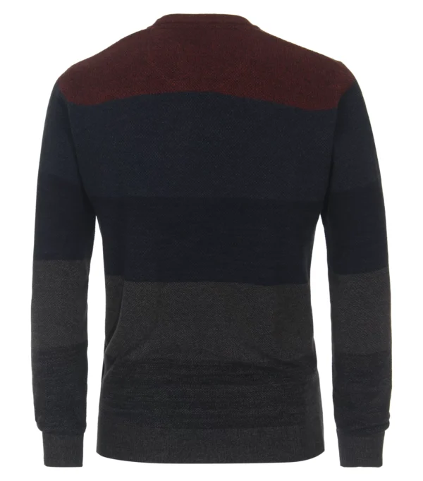 Casa Moda pullover strik med rund hals rød blå grøn - Billede 3
