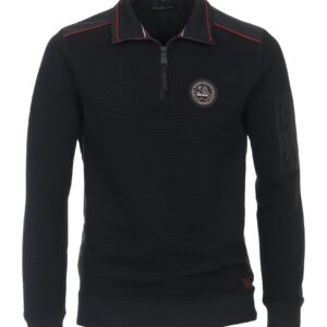 Casa Moda sweat trøje med halv lyn Marine Blå