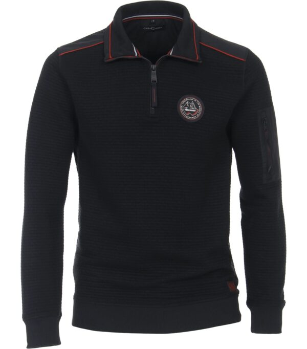 Casa Moda sweat trøje med halv lyn Marine Blå