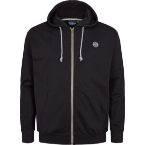 North 56denim hooded sweat med lynlås Sort TALL