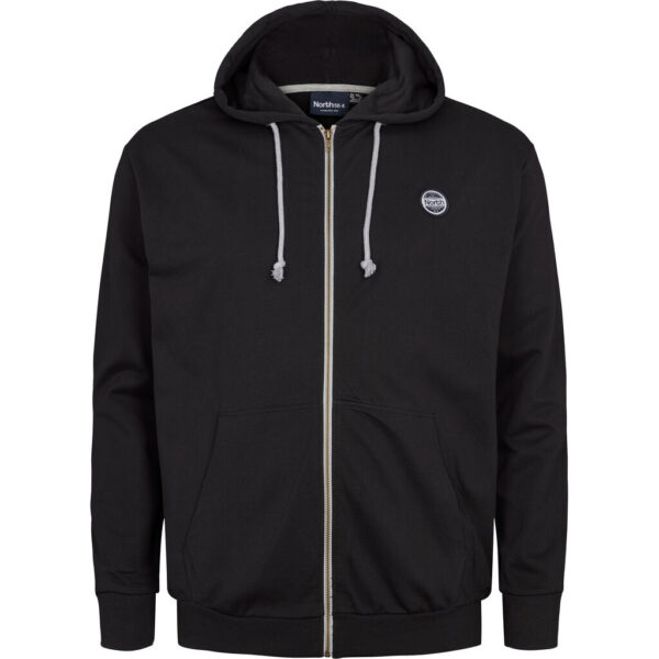 North latitude hoodies med lynlås og lomme i Sort