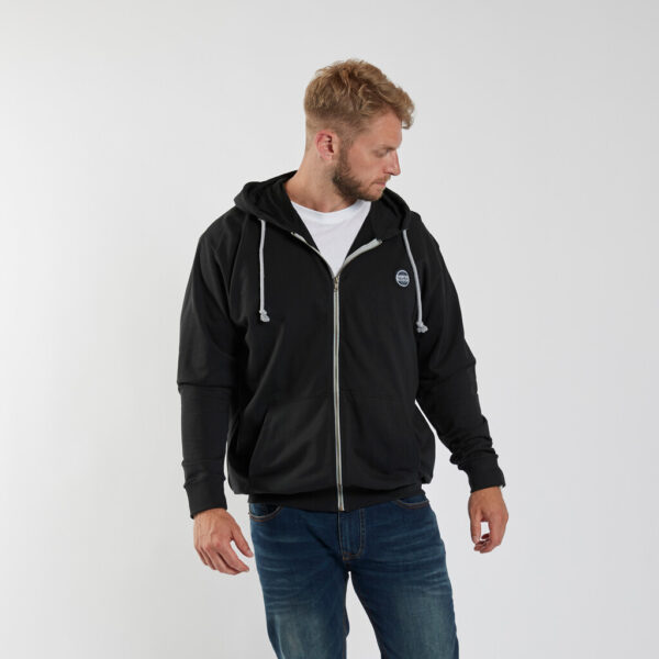 North latitude hoodies med lynlås og lomme i Sort - Billede 4