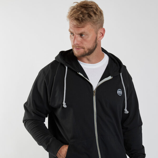 North latitude hoodies med lynlås og lomme i Sort - Billede 5