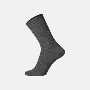 Egtved uld strømpe riflet “no elastic” Koks