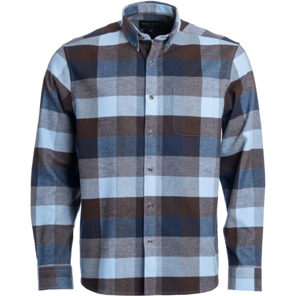 Roberto Jeans ternet flannel skjorte Blå/brun