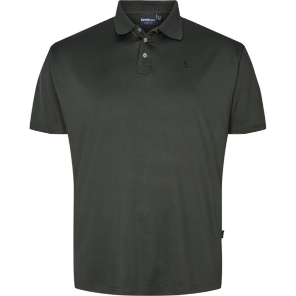 North 56°4 “cool effect” polo Mørk Grøn Meleret