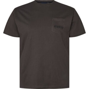 North 56°4 printet t-shirt med lomme Sort Oliven