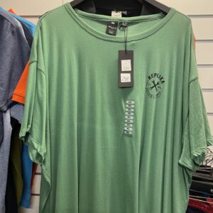 Replika t-shirt med lille print Grøn