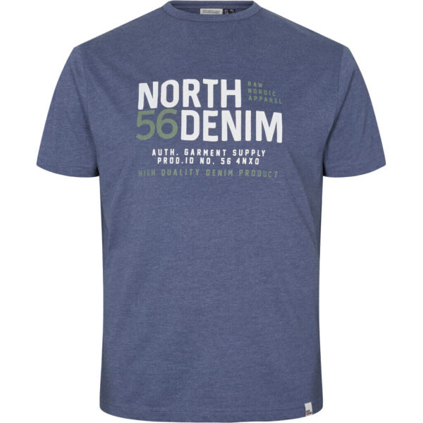 North 56°4 T-Shirt mit Aufdruck blau meliert