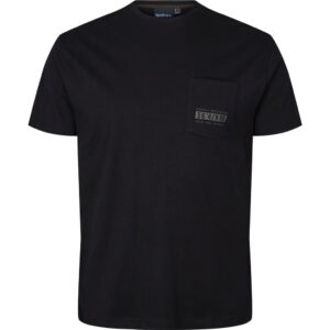 North 56°4 printet t-shirt med lomme Sort TALL