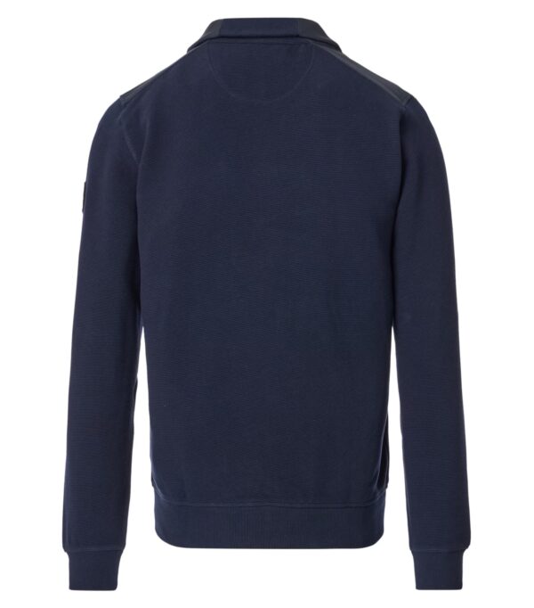 Casa moda sweat jakke med fede detaljer og bryst lomme marine blå – Bild 4