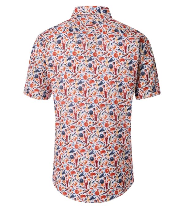 Casa Moda Casual fit kort ærmet skjorte korte ærmer og skaldyr mønster - Billede 3
