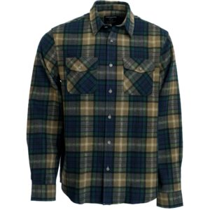 Finesmekker flannel skjorte en brystlommer ocean blue ternet