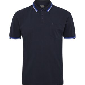 North latitude polo pique med kontast flip nat blå TALL