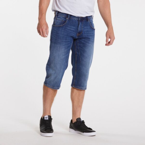 North 56°4 knickers i cowboy stof vasket blå – Bild 4