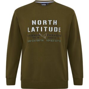 North latitude sweat shirt army grøn TALL