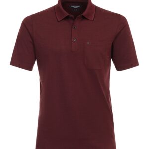 Casa moda “easy care” polo med lomme bordeaux