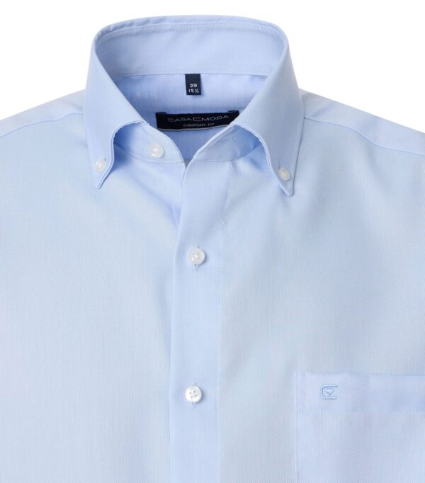Casa Moda comfort fit skjorte lange ærmer lys blå og button down og i Oxford - Billede 3