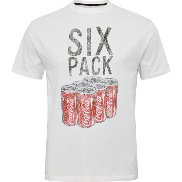North latitude t-shirt printed six pack coca cola hvid