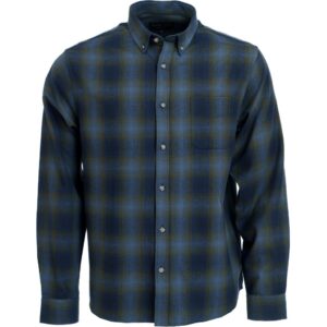 Finesmekker flannel skjorte 2 brystlommer ocean blue terne