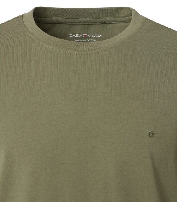 Casa Moda ensfarvet t-shirt oliven grøn - Billede 2