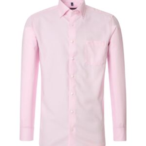 Casa Moda comfort fit skjorte lange ærmer lys rød og button down og i Oxford
