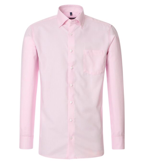 Casa Moda comfort fit skjorte lange ærmer lys rød og button down og i Oxford