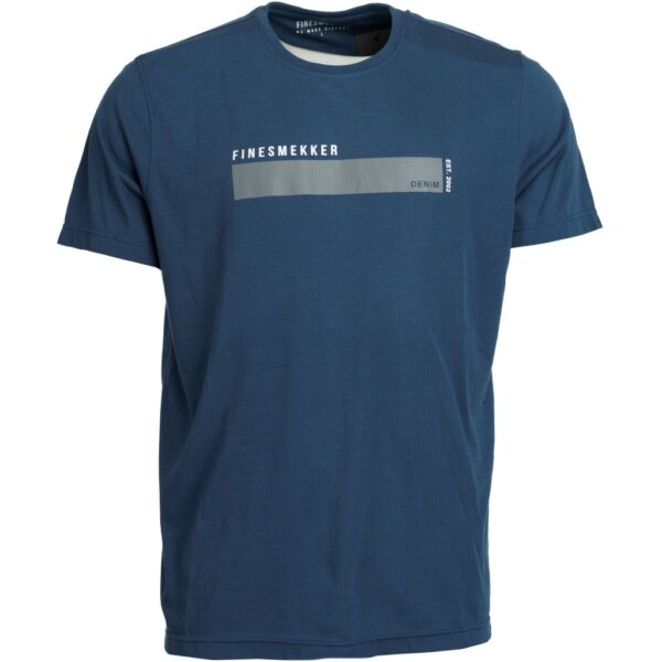Roberto Jeans t-shirt med print på brystet dusty blå