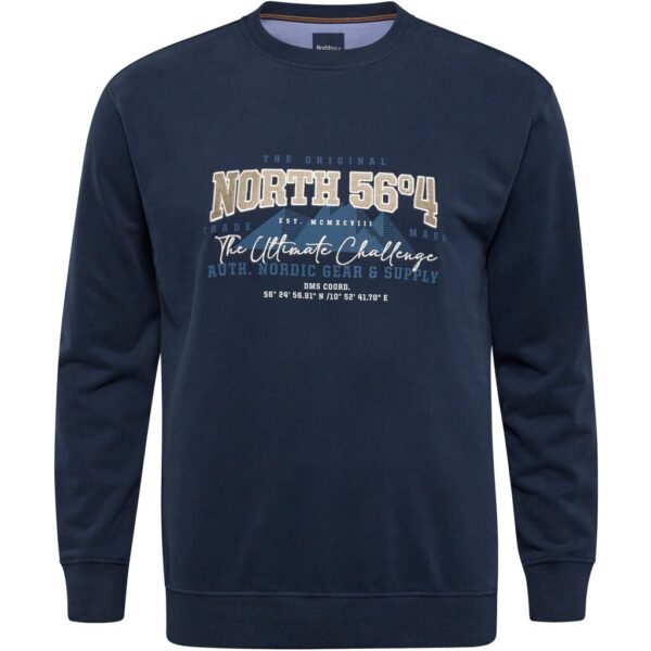 North 56denim / north 56°4 sweatshirt med brodering marine blå