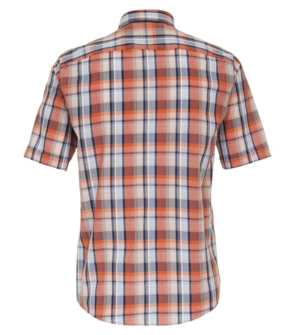 Casa Moda comfort fit skjorte kort ærenet ternet orange, blå, lysblå – Bild 4