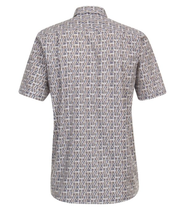 Casa Moda comfort fit skjorte kort ærmer printet brun/lysblå/hvid – Bild 4