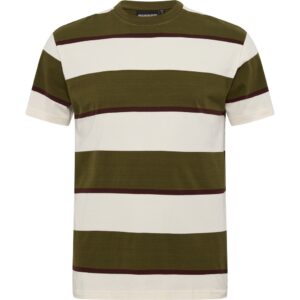 North latitude t-shirt yarndyed stribet army grøn