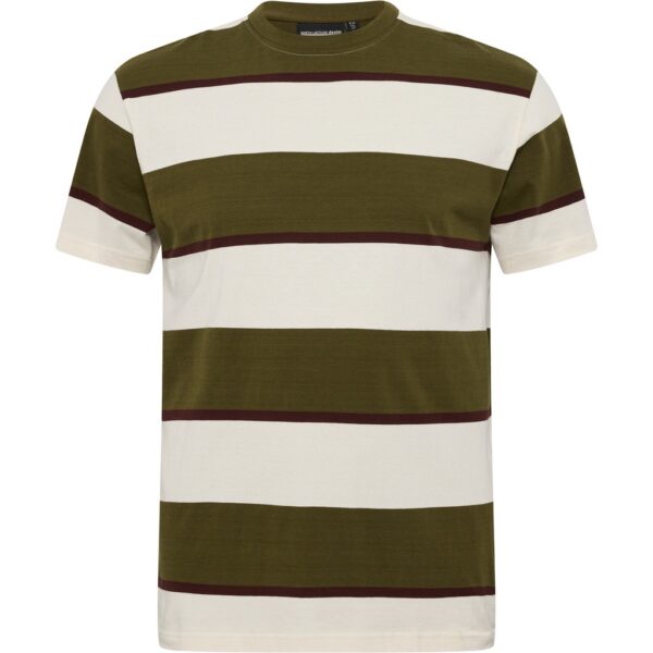 North latitude t-shirt yarndyed stribet army grøn