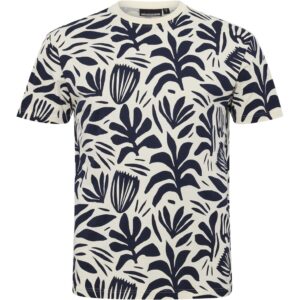 North latitude t-shirt printet night blå