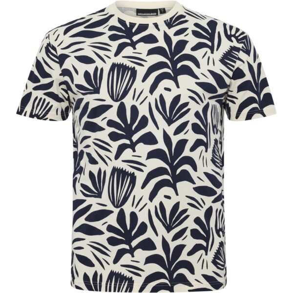 North latitude t-shirt printet night blå