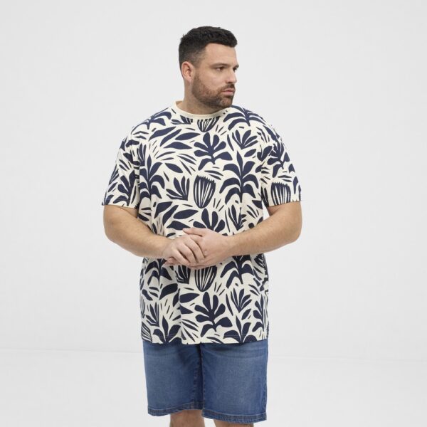 North latitude t-shirt printet night blå - Billede 3