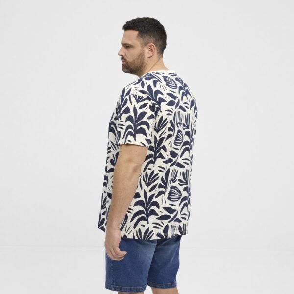 North latitude t-shirt printet night blå - Billede 4