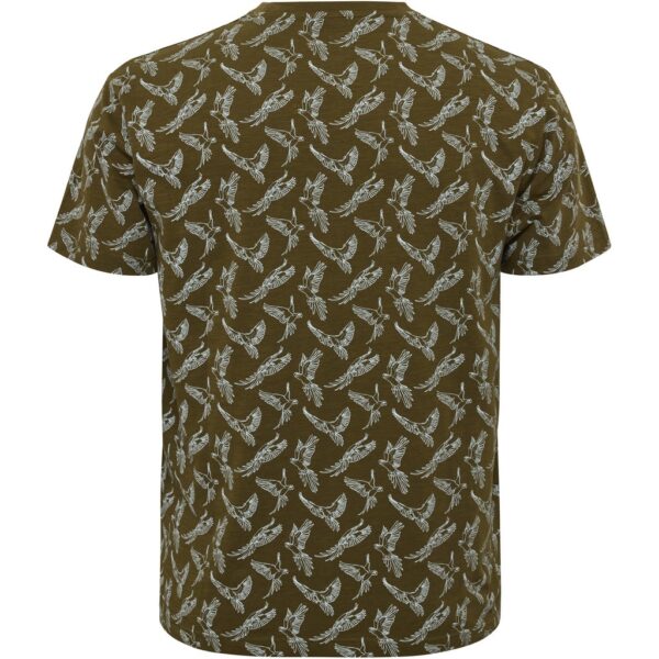 North latitude t-shirt med allover printede army grøn - Billede 2