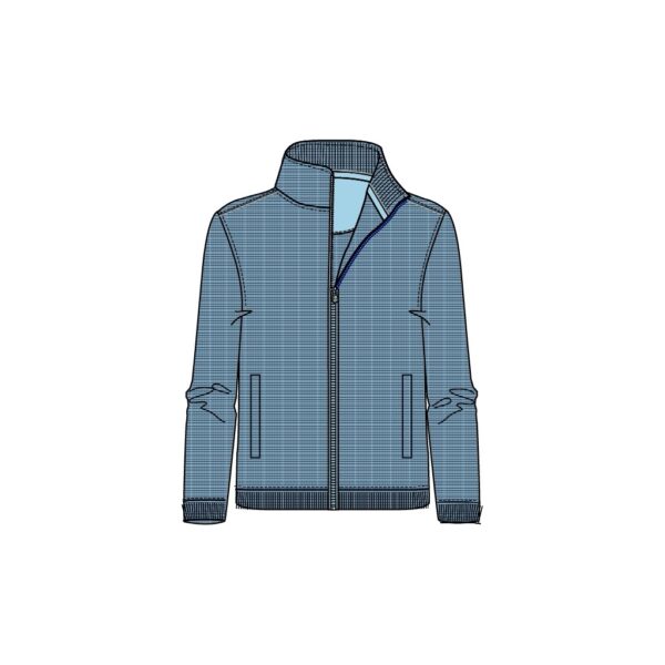Roberto Jeans sweatshirt cardigan med lommer engel blå