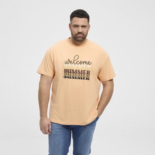 North latitude printet t-shirt fersken - Billede 3