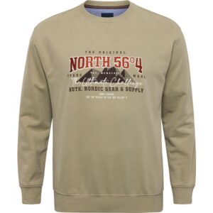 North 56denim / north 56°4 sweatshirt med brodering mørk sand